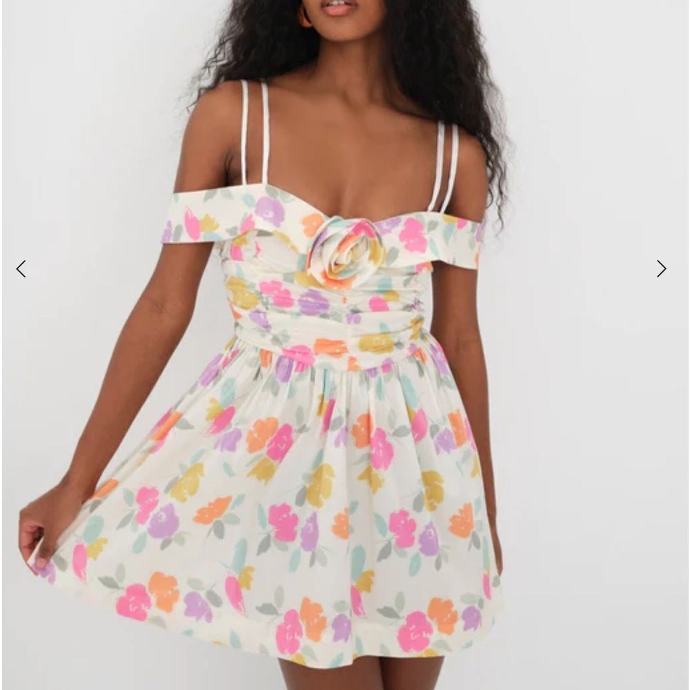 For Love & Lemons Johannes Mini Dress Multi 1x Nwt In Packaging